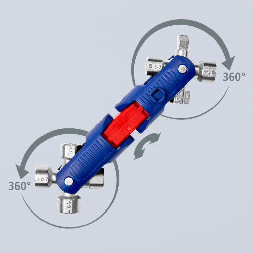 Універсальний ключ для стандартних систем замикання JointKey Quadro KNIPEX 00 11 06 V04 00 11 06 V04 фото